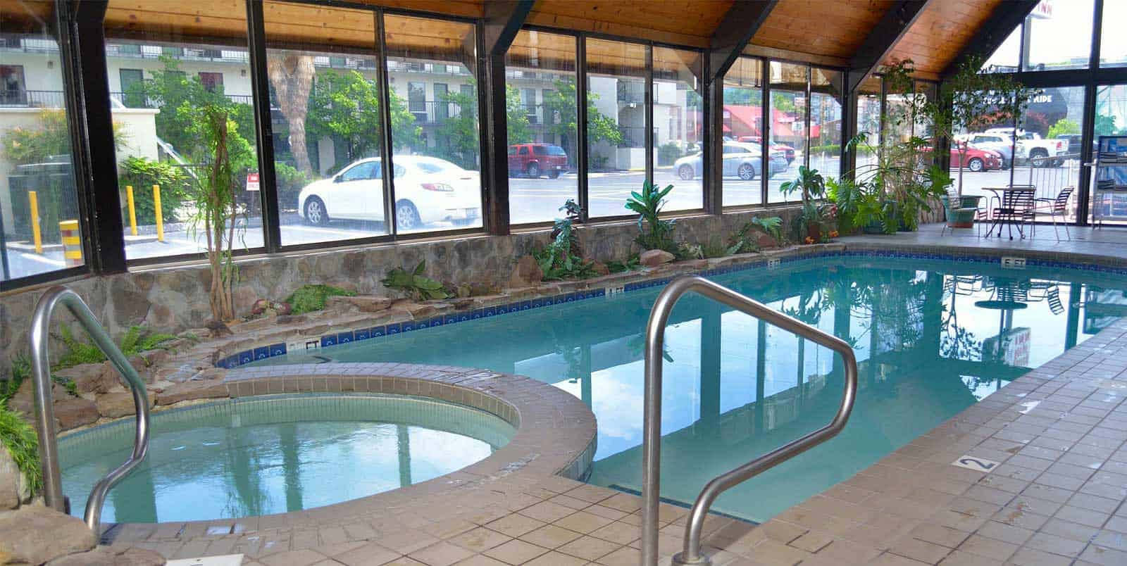 Indoor swimming pool at Valley Forge Inn in Pigeon Forge
