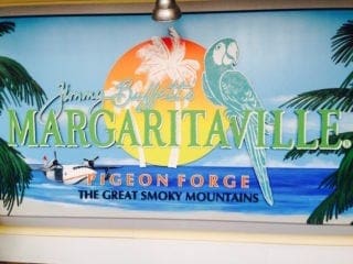 A sign for Jimmy Buffett's Margaritaville in Pigeon Forge.