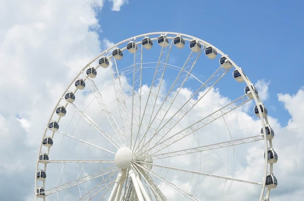 The Great Smoky Mountain Wheel ride at The Island in Pigeon Forge