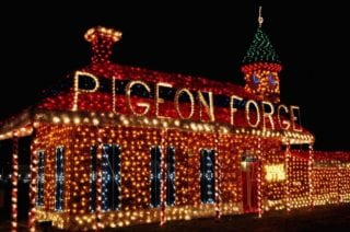 A stunning Winterfest light display in Pigeon Forge.