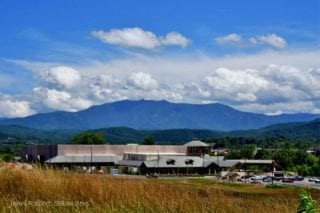 A view of Smoky Mountains from LeConte Center in Pigeon Forge TN
