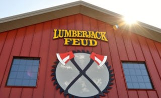 The exterior of the Lumberjack Feud in Pigeon Forge.