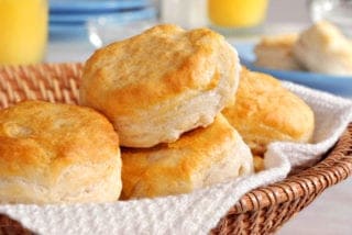 basket of buttermilk biscuits