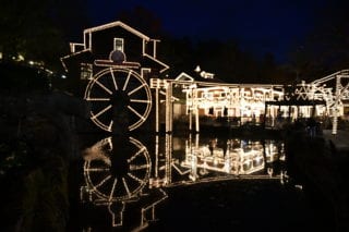 Dollywood Mill with lights